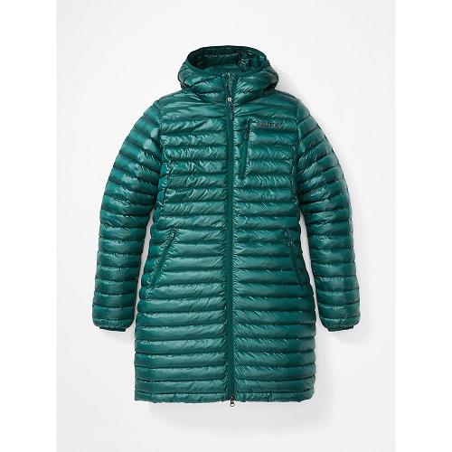 Marmot Down Jacket Green NZ - Long Avant Jackets Womens NZ5849637